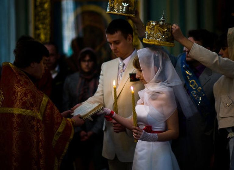 Венчание в Смоленском соборе в Санкт-Петербурга