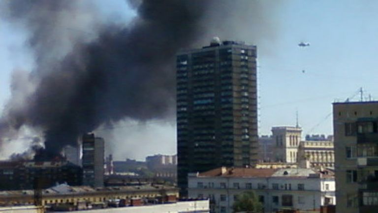 Пожар в здании ЦКБ Алмаз в Москве Пожар в здании ЦКБ Алмаз в Москве