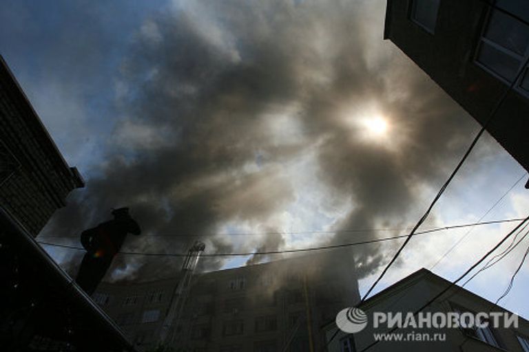Пожар в здании ЦКБ Алмаз в Москве Пожар в здании ЦКБ Алмаз в Москве