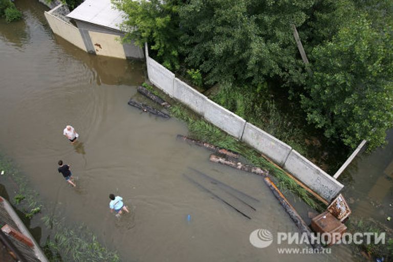 Подтопленные дачные участки в черте Новосибирска