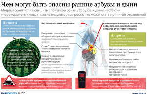 Чем могут быть опасны ранние арбузы