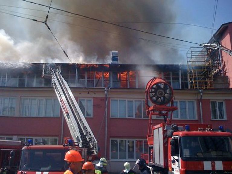 Пожар в Центре имени Грабаря в Москве Пожар в Центре имени Грабаря в Москве