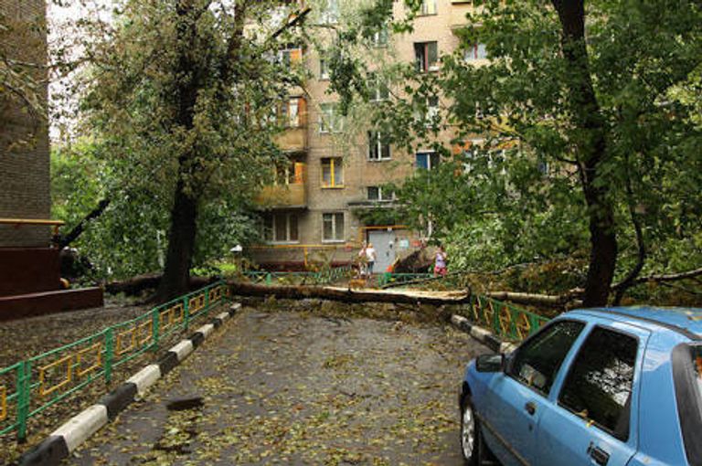 Последствия урагана в районе Соколиная гора. Последствия урагана в районе Соколиная гора.