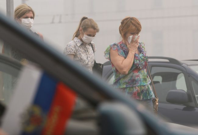 Смог в Москве и Московской области. Архив
