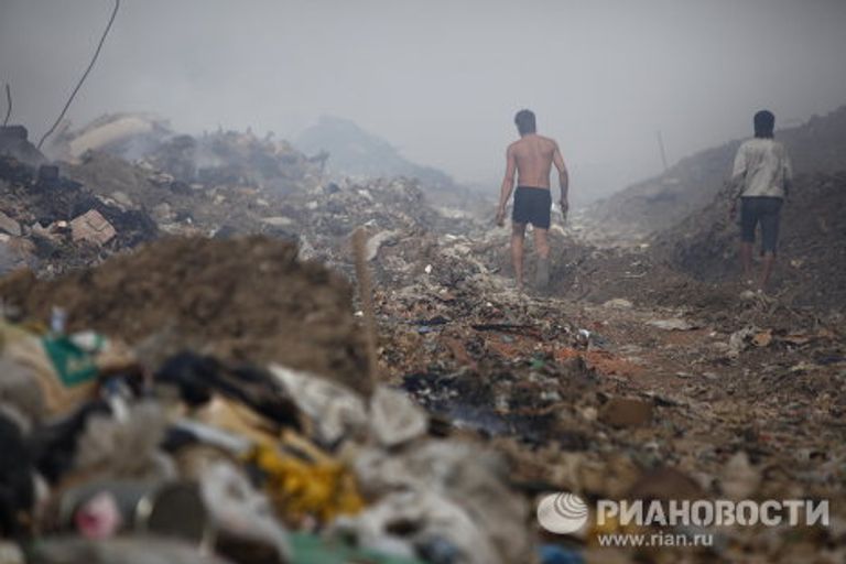 Пожар на свалке ТБО Сабурово в Московской области Пожар на свалке ТБО Сабурово в Московской области