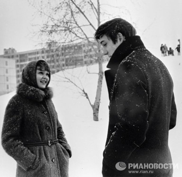 На съемках кинофильма «Городской романс» 