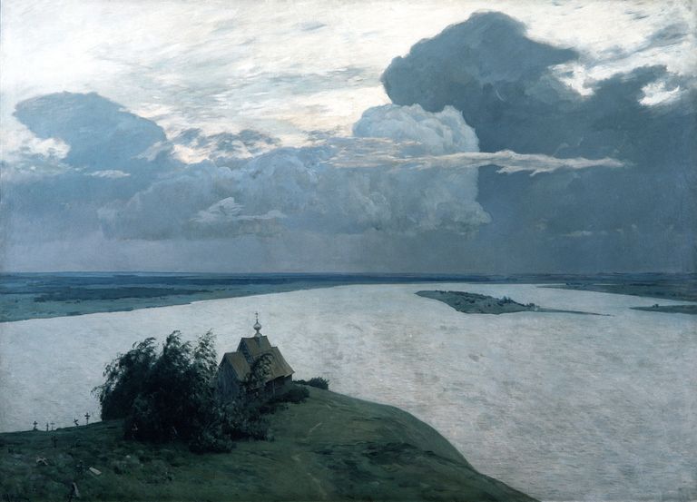 Картина Исаака Левитана Над вечным покоем. 1893-1894 гг. Картина Исаака Левитана Над вечным покоем. 1893-1894 гг.