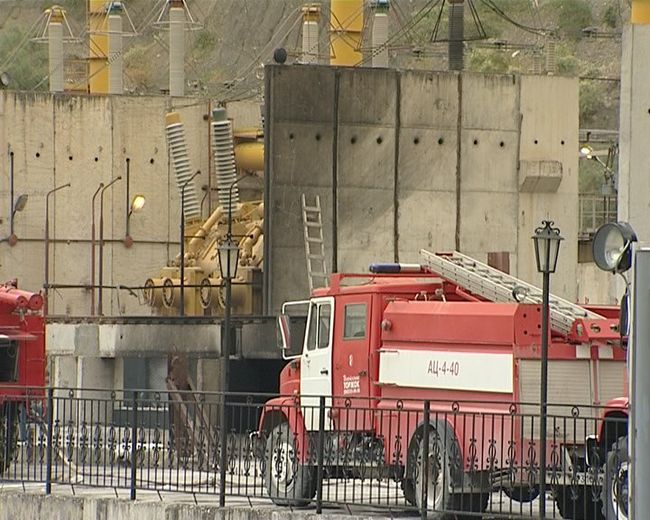 Пожар на Ирганайской ГЭС в Дагестане