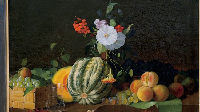 Хруцкий Иван Фомич. 1810-1885. Натюрморт. Фрукты и цветы Хруцкий Иван Фомич. 1810-1885. Натюрморт. Фрукты и цветы