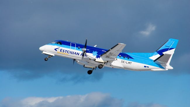 Самолет Saab SF340A авиакомпании Estonian Air