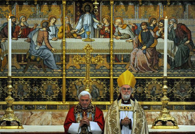 Папа Римский Бенедикт XVI и Архиепископ Кентерберийский Роуэн Уильямс