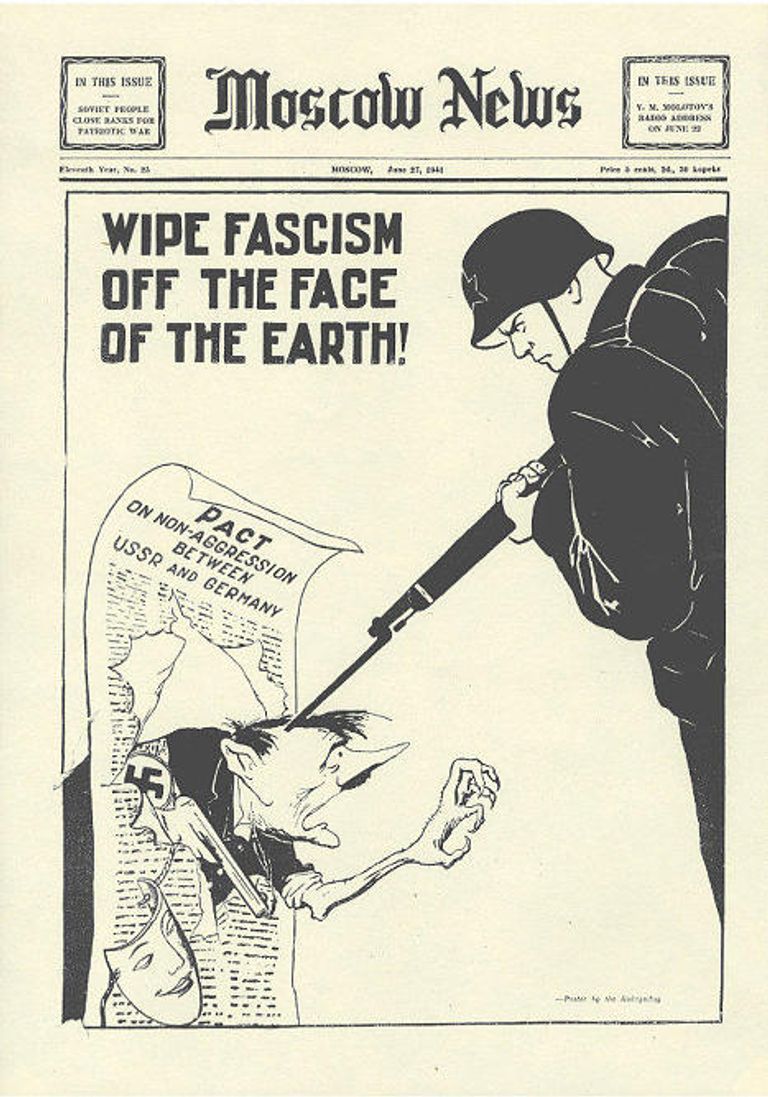 Обложка газеты Moscow News за 27 июня 1941 года Обложка газеты Moscow News за 27 июня 1941 года