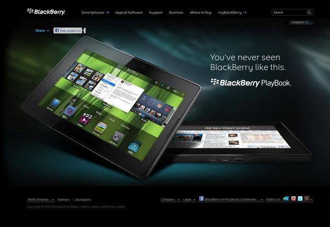 Планшетный компьютер BlackBerry PlayBook от RIM на операционной системе Android Планшетный компьютер BlackBerry PlayBook от RIM на операционной системе Android