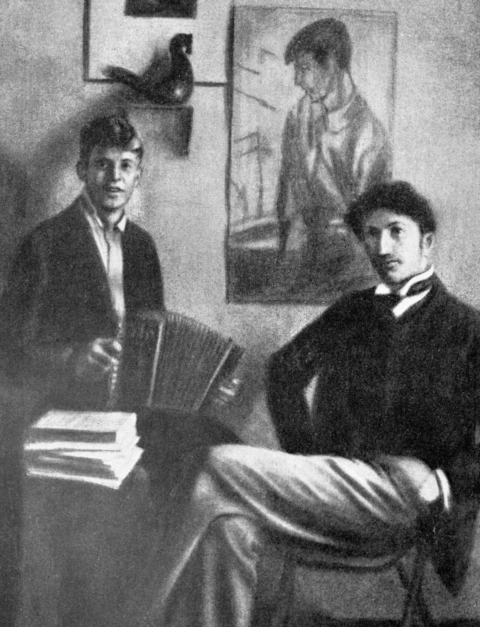 Поэты Сергей Есенин и Сергей Городецкий Поэты Сергей Есенин и Сергей Городецкий - РИА Новости, 1920, 01.10.2021