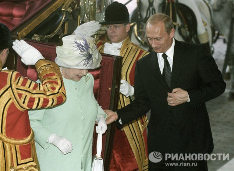 Елизавета Вторая и Путин Елизавета Вторая и Путин