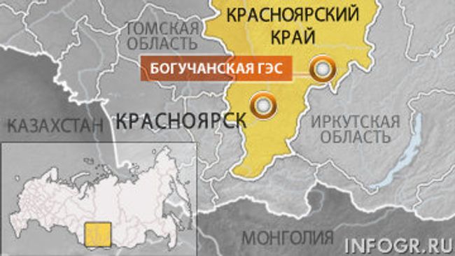 Богучанская ГЭС в Красноярском крае