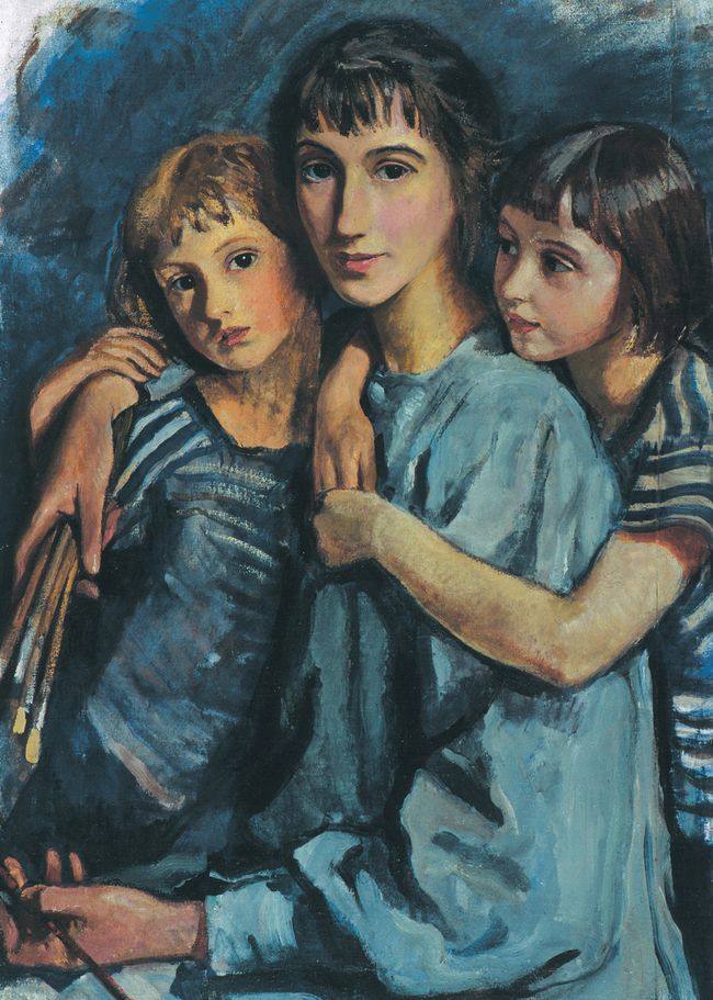 Зинаида Серебрякова. Автопортрет с дочерьми. 1921 г. Зинаида Серебрякова. Автопортрет с дочерьми. 1921 г.