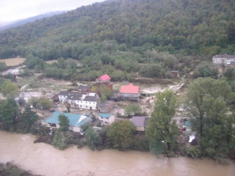 Пострадавшие от дождевых паводков районов Краснодарского края. Фото с облета Пострадавшие от дождевых паводков районов Краснодарского края. Фото с облета