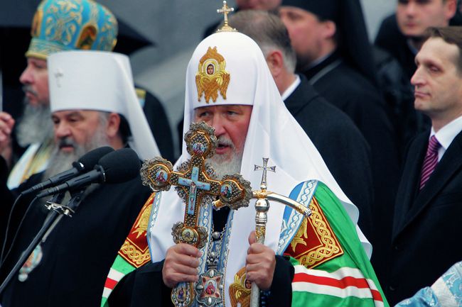 Освящение иконы Николы Можайского на Никольской башне Кремля Освящение иконы Николы Можайского на Никольской башне Кремля