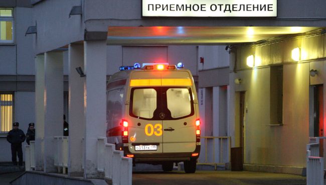 Приемное отделение городской клинической больницы № 36 в Москве, куда был доставлен журналист Олег Кашин