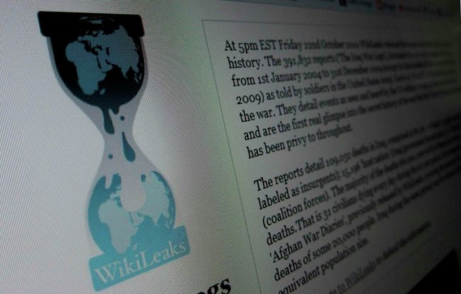 Страница сайта www.wikileaks.org