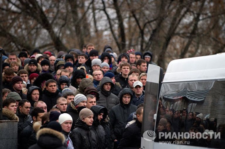 Похороны болельщика Спартака Егора Свиридова