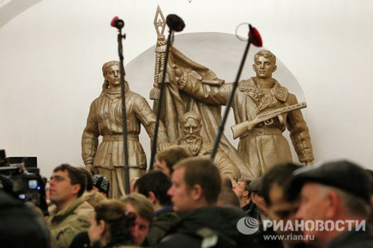 Открытие перехода на станции метро Белорусская в Москве Открытие перехода на станции метро Белорусская в Москве