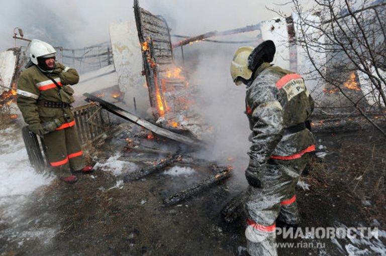 Пожар в сервисном центре Эльдорадо в Чите