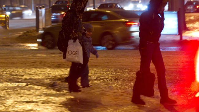 Последствия ледяного дождя в Москве