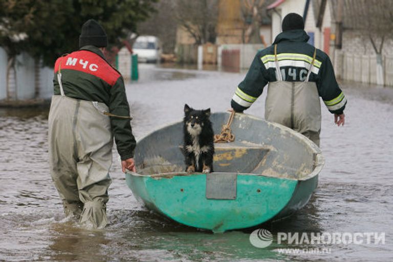 Подтопление домов в Минской области в результате подъема уровня воды на реке Неман Подтопление домов в Минской области в результате подъема уровня воды на реке Неман