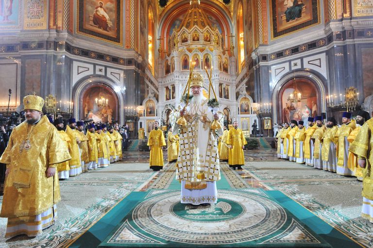 Рождественское богослужение в храме Христа Спасителя Рождественское богослужение в храме Христа Спасителя