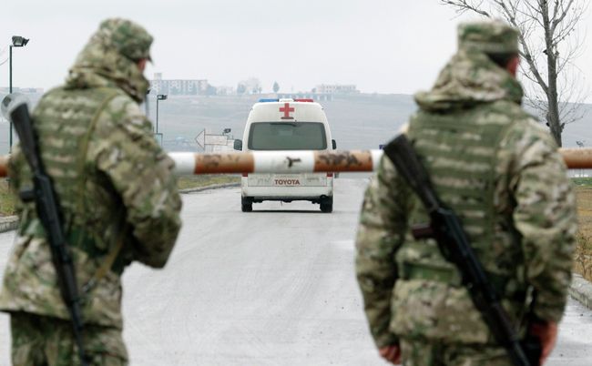 Пропускной пункт военной учебной базы Крцаниси, где произошел взрыв. Архив
