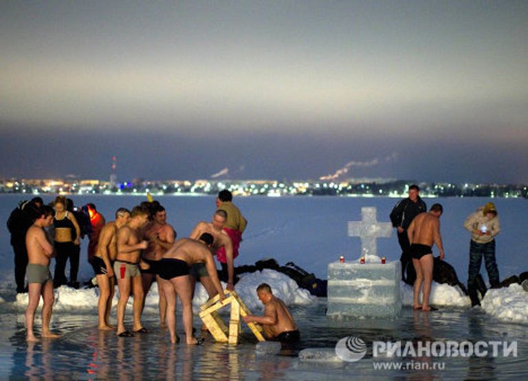 Крещенские купания на Валдае Крещенские купания на Валдае