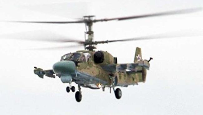 Вертолет Ка-52 Аллигатор поражает цель на дистанции 8 км Вертолет Ка-52 Аллигатор поражает цель на дистанции 8 км