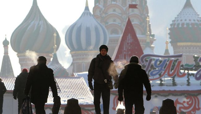 Морозы в Москве. Архив