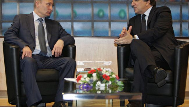 Премьер-министр РФ Владимир Путин встретился с главой ЕС Премьер-министр РФ Владимир Путин встретился с главой ЕС