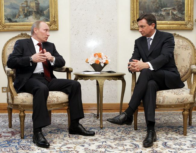 Беседа В.Путина с председателем правительства Республики Словении Б.Пахором