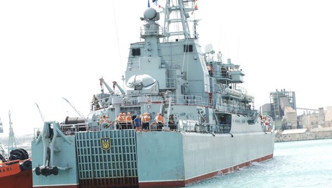 Прибытие большого десантного корабля ВМС Украины на Мальту
