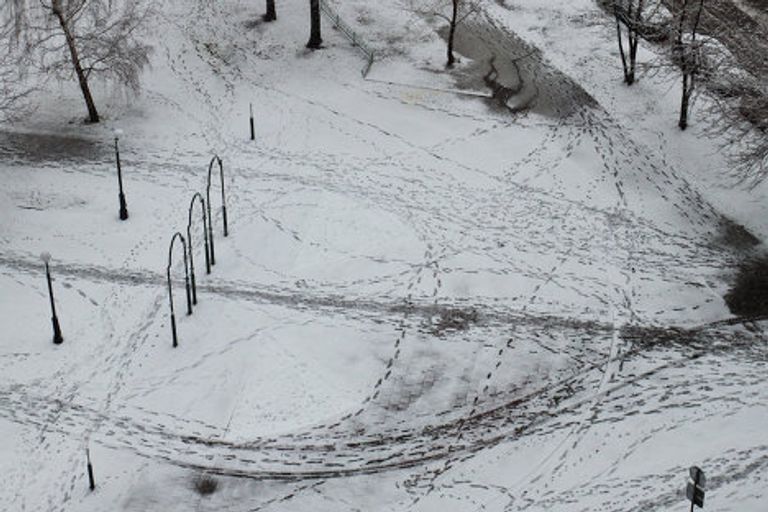 Снег в Москве