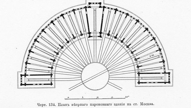 План веерного депо Ленинградского вокзала Москвы. Архив План веерного депо Ленинградского вокзала Москвы. Архив