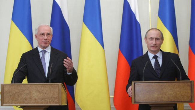 Встреча премьер-министров РФ и Украины В. Путина и Н. Азарова Встреча премьер-министров РФ и Украины В. Путина и Н. Азарова