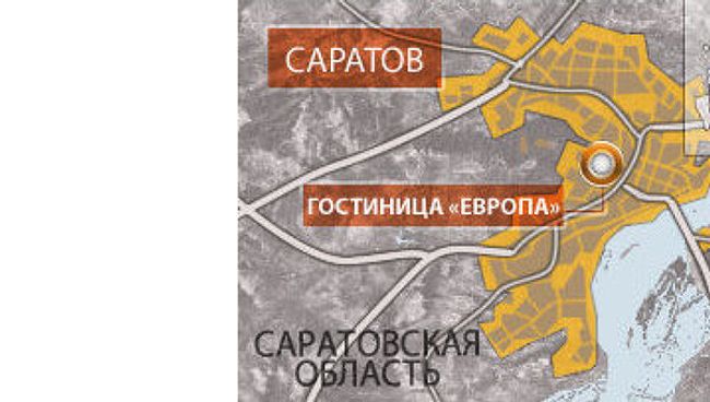 Пожар в гостинице в центре Саратова