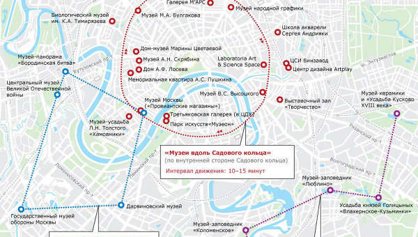 Московская Ночь в музее: бесплатные автобусные маршруты