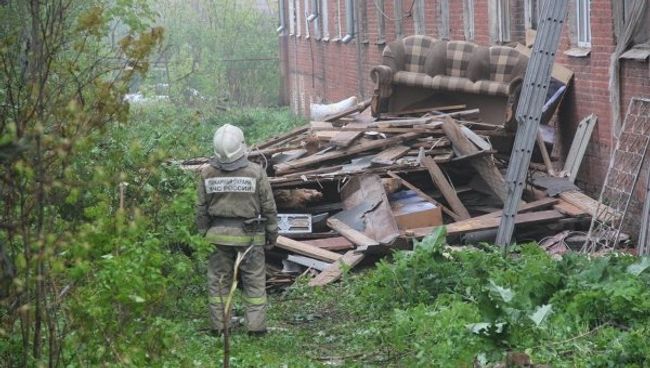 Обрушение дома в Струнино Владимирской области