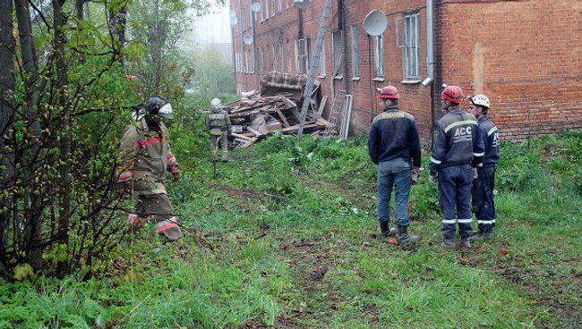Обрушение дома в Струнино Владимирской области
