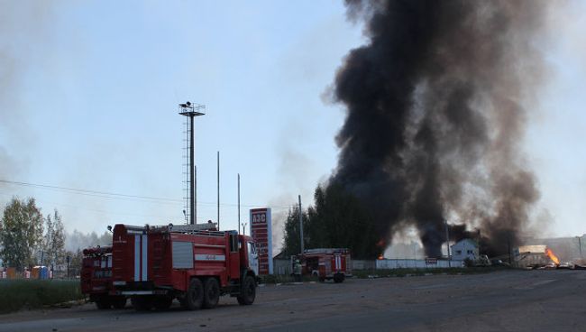 Пожар на АЗС в Костроме Пожар на АЗС в Костроме