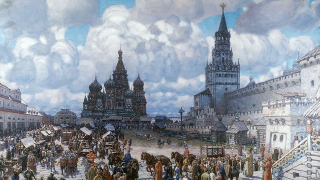 Картина А.Васнецова Красная площадь во второй половине XVII века. Картина А.Васнецова Красная площадь во второй половине XVII века.
