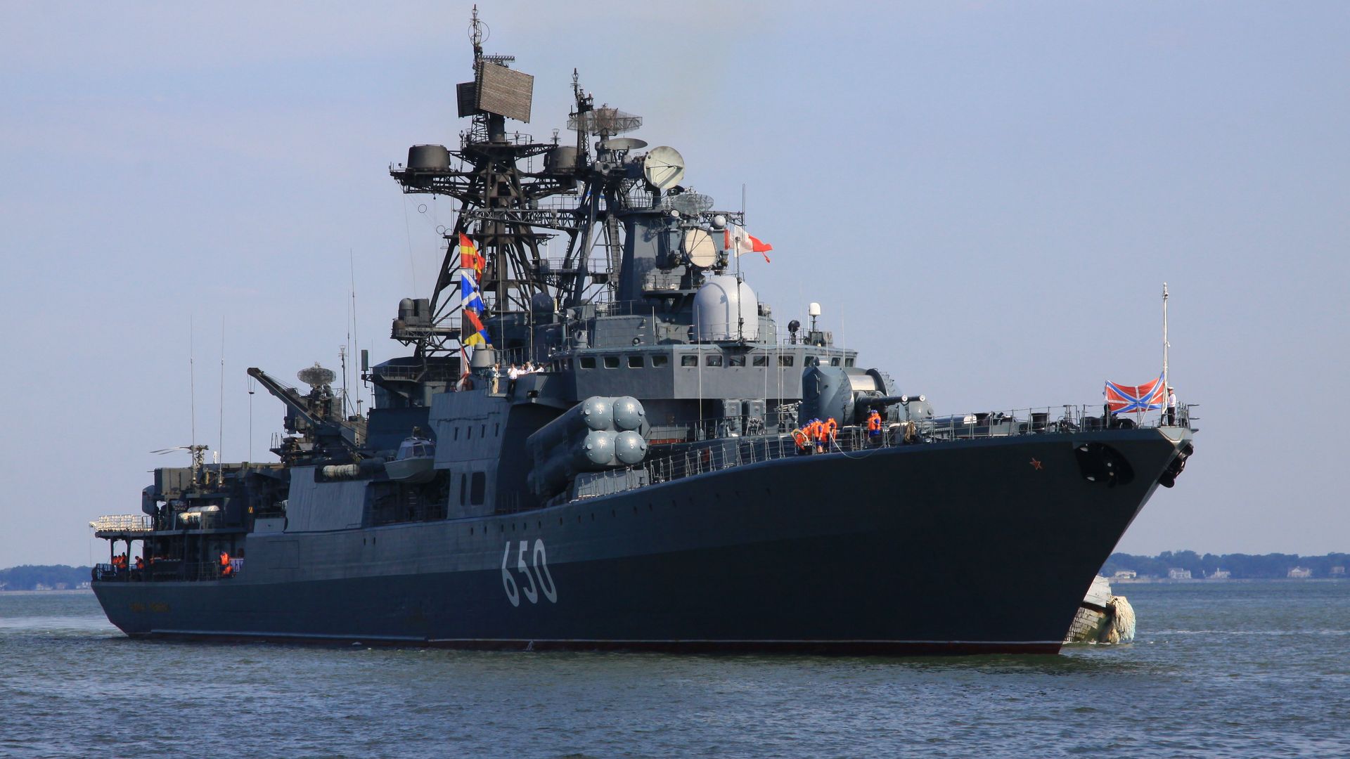Большой противолодочный корабль «Адмирал Чабаненко», учения ФРУКУС-2011, база ВМС США Норфолк (штат Виргиния), 1 июля 2011 года Большой противолодочный корабль «Адмирал Чабаненко», учения ФРУКУС-2011, база ВМС США Норфолк (штат Виргиния), 1 июля 2011 года - РИА Новости, 1920, 13.01.2022