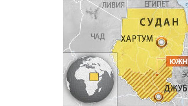 Южный Судан. Карта