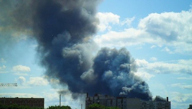 Пожар в Новосибирске Пожар в Новосибирске